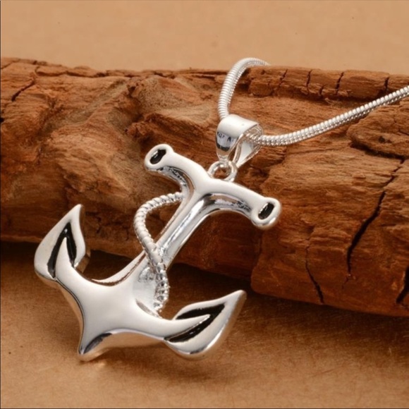 Jewelry - 🆕 925 Sterling Silver Anchor Pendant Necklace